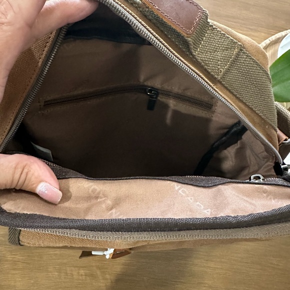 Brown Canvas Crossbody Bag for Men - Picture 8 of 8